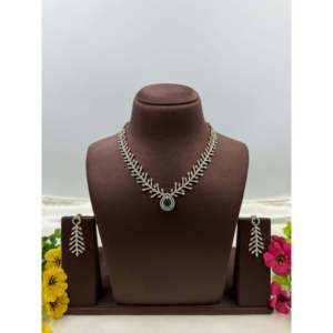 Indian Ethnic Juliee American Diamond <b>Gold</b> Plated Bridal Necklace & <b>Earring</b> <b>Set</b> - Product Image 2