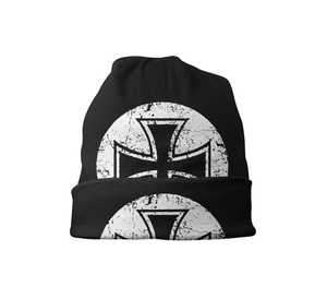 Gorro de punto de los Caballeros Templarios - Gorro de invierno con cruz estampada de primera calidad - Product Image 1