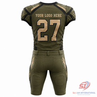 Ensemble d'uniformes de football personnalisés, maillot et pantalon d'équipe, style militaire, 100% polyester, impression numérique, fabricant OEM ODM