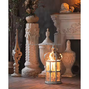 Vintage Church Wedding Stick Home Decorative Candlestick Metallic Iron Hollow Out Candle for Holiday - Product Image 2