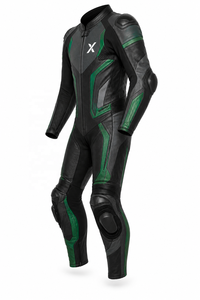 Traje de Motocicleta de Cuero de una Pieza X Performance |   Negro Gris Verde Azul Marino |   Fabricante OEM ODM |   Diseño de Calidad Premium | - Product Image 2