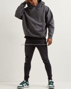 High Quality 100 Cotton Plain <b>Hoodies</b> Custom Logo <b>Men's</b> Hooded Jumper Unisex <b>Oversized</b> Pullover Blank Sweatshirts - Product Image 3