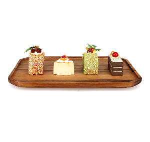 ชุดถาดไม้อะคาเซียแปดเหลี่ยมสุดหรูถาดเสิร์ฟ2ชิ้นถาดคุณภาพระดับพรีเมียมงานแฮนด์เมดสำหรับผู้ซื้อขายส่งมีจำหน่ายในราคาโรงงาน - Product Image 4