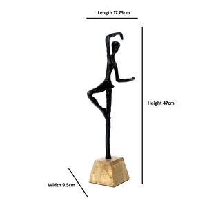 Handmade Bronze Ballerina Sculpture <b>Figure</b> Contemporary Artistic Decor for Living Room Tabletop Ornament - Product Image 3