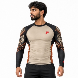 High performance <b>men</b> <b>rash</b> <b>guard</b> providing stretch comfort breathable design and durable construction for active users - Product Image 4