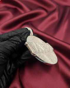 Colgante de disco redondo con letras personalizadas de moissanita, estilo hip hop, para fiestas, de plata de ley 925, joyería fina, colgantes y dijes. - Product Image 3