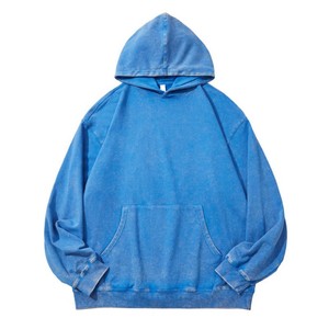 Sudadera con Capucha Extra Grande, Color Morado Sólido, con Bolsillo, Forro Polar, Algodón, Informal, para Otoño, Manga Larga, Tejida, para Hombre - Product Image 3