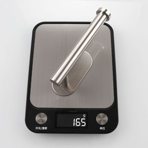 Porta rotolo di carta igienica adesiva in acciaio inossidabile nichelato per bagno - Product Image 4