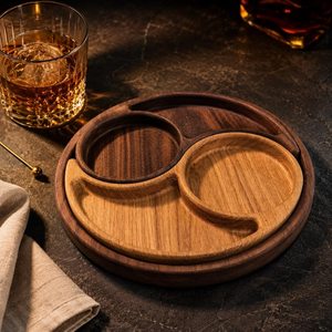 Wooden Handmade Modern Customized Pattern Fruit Serving Tray for Kitchen Counter Dining Table Home Accessories Party Use - Product Image 2