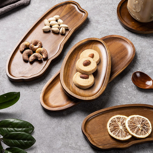 Household Acacia Wood <b>Tea</b> Pallet Series Coffee Shop Rectangular Cup Holder Wooden Plate Fruit Candy Cake <b>Tray</b> - Product Image 5