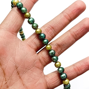 Collier ras-de-cou délicat en perles d'eau douce vertes naturelles, bijoux pour femmes et unisexe, perles en vrac, prix de gros, fournisseur en gros - Product Image 5