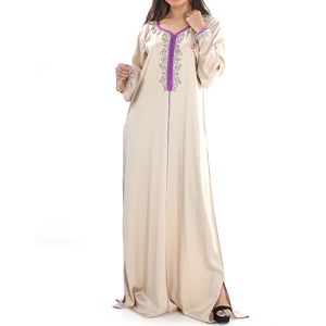 Jalabiya Premium Estilo Árabe para Mujer, Manga Larga, Vestido Modesto de Oriente Medio, Tela Suave y Cómoda - Product Image 3