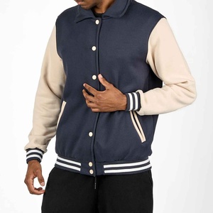 Chaqueta Universitaria Personalizada para Hombre, Mezcla de Lana, Manga de Piel de Vaca, Cierre de Cremallera, Logotipo Bordado, Secado Rápido, Transpirable - Product Image 2