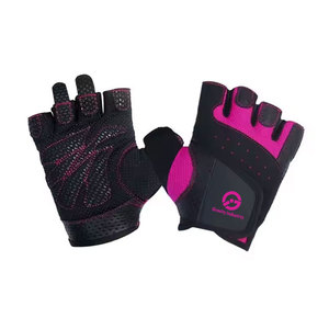 Wholesale Professional Half <b>Finger</b> Leather Weight Lifting Gloves Non-Slip Adjustable Wrist <b>Strap</b> Lace-Up Closure - Product Image 1