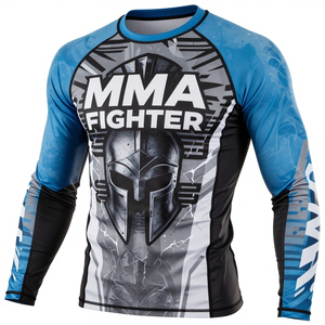 Camiseta de manga larga transpirable de poliéster de alta calidad de secado rápido para hombre, protección UV, para deportes y fitness. - Product Image 1