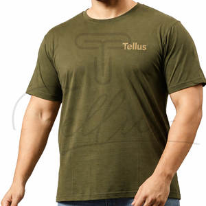 เสื้อยืดคอกลมแฟชั่นผู้ชายไซส์ใหญ่ ขายดี คุณภาพสูง แขนสั้น สีพื้น - Product Image 1