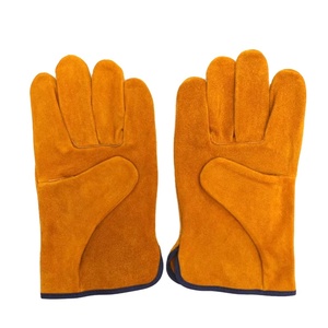 Welding <b>Gloves</b> Cow Split Leather Heat Resistance Work <b>Gloves</b> - Product Image 2