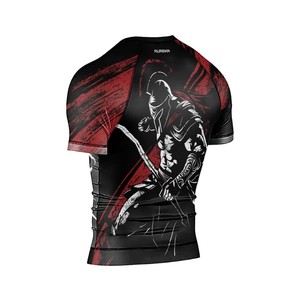 Rashguard BJJ Premium avec coutures renforcées, tissu extensible compressif, logo personnalisé, haut de combat pour arts martiaux - Product Image 6