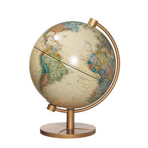 Globo Terráqueo Giratorio de Metal Chapado en Oro, Diseño Moderno para Decoración del Hogar, Oficina o Educación - Product Image 3