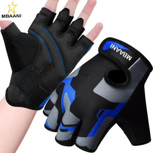 Guantes para mujer, protección antideslizante con palma acolchada, elásticos y transpirables, para levantamiento de pesas, gimnasio, culturismo, medio dedo, ciclismo - Product Image 1