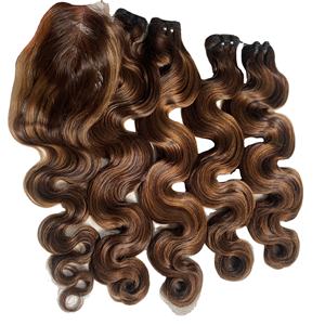 Extensiones de Cabello Humano Vietnamita Ondulado al por Mayor, Súper Doble Trama, con Clip de Punta Plana, Paquete de Cabello con Encaje, ¡Venta Caliente! - Product Image 2