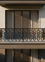 Rampe d'escalier et de balcon traditionnelle en fonte, décorative, fixée au sol, résistante à la rouille, pour appartement et villa, garantie à vie