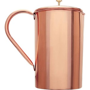 Pichet en cuivre à succès avec couvercle et poignée, grande capacité, design moderne et luxueux, pour usage domestique, décoratif, 100 % cuivre pur - Product Image 3