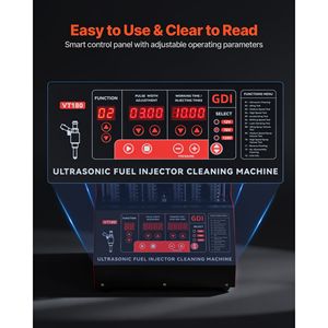 Tester per Iniettori Common Rail Regolabile 12V/70V/120V con 9 Modalità di Test, Macchina di Pulizia a Ultrasuoni 28kHz per Iniettori a 6 Cilindri - Product Image 6