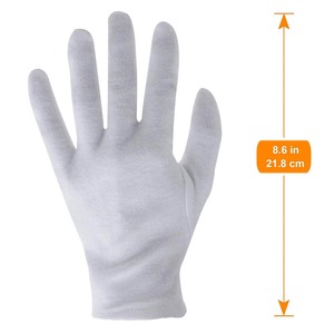 Gants de travail en coton blanc de haute qualité pour hommes et femmes, tricotés, pour la protection du travail, le jardinage, la sécurité, la construction industrielle - Product Image 2