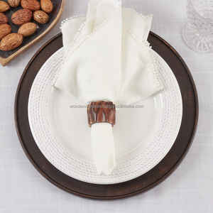 WONDER OVERSEAS Rond de serviette en bois pour mariages dîners ou usage quotidien Caractéristique stockée - Product Image 6