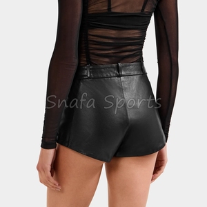 Latest Design Customized Women Leather Shorts Wholesale Wear Women Shorts Lightweight Leather Shorts for Sale in <b>low</b> Price - Product Image 2