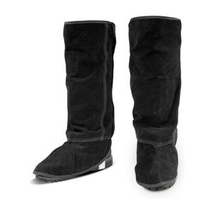 Couvre-chaussures de soudeur en cuir de vachette pleine fleur haute performance, résistants à l'abrasion, couvre-bottes de pompier, guêtres de sécurité - Product Image 1