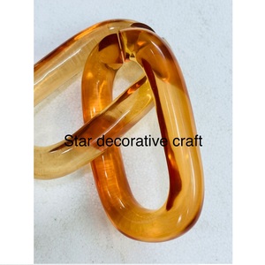 resin art decorative The colorful new <b>Design</b> Resin chain Links big size and short size available and customization Logo - Product Image 4