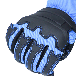 Gants de sport d'extérieur en cuir véritable noir de haute qualité, résistants aux chocs, avec paume en TPR ignifuge et légers - Product Image 6