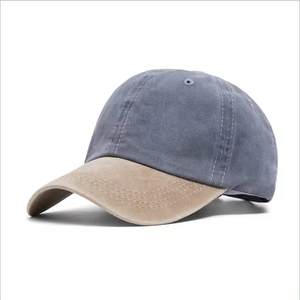 Blue Denim Baseball <b>Cap</b> With Pink Brim 6-Panel Adjustable Unisex Casual Hat Spring <b>Summer</b> Wear - Product Image 3