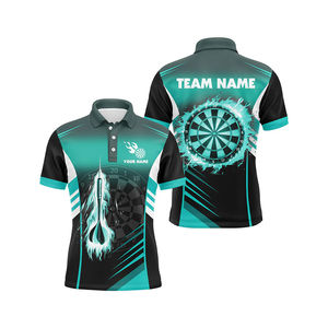 Camiseta de Boliche Profesional de Manga Corta con Estampado Personalizado, Tallas Grandes, con Control de Humedad para Entrenamiento - Product Image 1