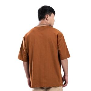 เสื้อยืดผ้าฝ้ายโอเวอร์ไซซ์สำหรับผู้ชายเสื้อยืดลายกราฟิกแนววินเทจสำหรับผู้ชายสั่งทำโลโก้ได้ - Product Image 2