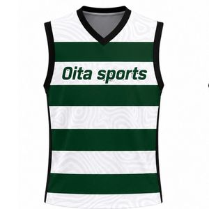 Custom Green White Volleyball Sleeveless Shirt Team Athletic Sports Top Competition Uniform Training Performance Wear Apparel - Product Image 1