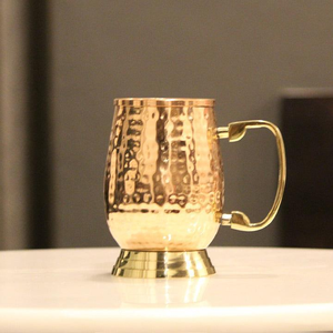 Taza de Cobre con Asa Dorada, Clásica, Ecológica y Aislada, FAIZA CRAFT, con Caja de Color Personalizada para Uso en el Hogar y Fiestas - Product Image 2