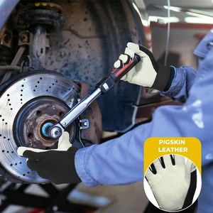 Gants de travail en cuir de chèvre de haute qualité, protection industrielle, résistance à l'abrasion et à la chaleur, gants de jardinage - Product Image 2