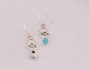 Wholesale 925 Sterling <b>Silver</b> Turquoise <b>Earrings</b> Natural Gemstone <b>Drop</b> <b>Earring</b> for Women Artisan Handmade Jewelry Supplier - Product Image 6