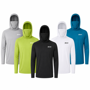 Haut de performance tactique pour homme 2026, respirant et léger, avec protection faciale intégrée, UPF50+, idéal pour la pêche, les activités de plein air et la gym - Product Image 1