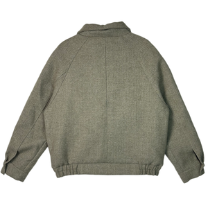 Veste en laine zippée pour homme, col rabattu, coupe ample, longueur courte, tissu épais, poche avant, manches classiques, vêtement d'extérieur tissé - Product Image 2