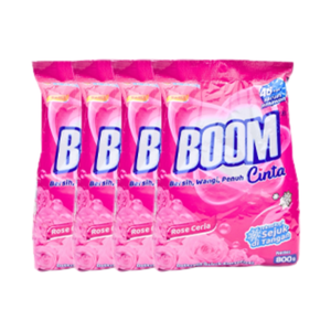 Détergent à lessive BOOM en poudre Cinta Rose Sac de 770g Parfum floral Nettoyage maximal Vente en gros Détachant Ménage Indonésie - Product Image 3
