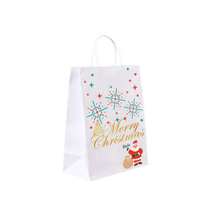 Sacs en papier écologiques personnalisés pour cadeaux de Noël, style sac à main, pour emballages saisonniers - Product Image 6