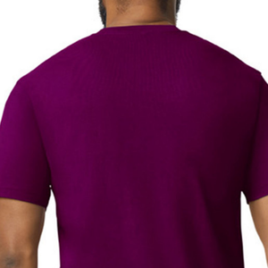 เสื้อยืดผู้ชายขนาดกลาง สีมารูน ผ้าฝ้ายพรีเมียม คอกลม แขนสั้น เสื้อยืดลำลอง สวมใส่สบายทุกวัน ชุดออกกำลังกาย - Product Image 5