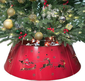 Falda de árbol de metal duradero de la mejor calidad de diseño único para decoración navideña con colores y tamaños personalizados - Product Image 2