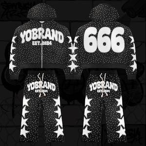 High Quality Custom Vintage Tracksuit Men <b>Women</b> Distressed Unisex Sweatsuit Men Acid Wash <b>Jogger</b> Flare Sweatpants and Hoodie <b>Set</b> - Product Image 2