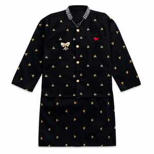 Men's Ethnic Style Silk Mandarin Collar Jacket with Hand Embroidery Gold Patterns Pearl <b>Buttons</b>-Part of Men's <b>Suits</b> Collection - Product Image 4