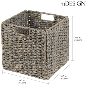 Foldable <b>square</b> seagrass <b>basket</b> Handmade Storage <b>Basket</b> Wholesale eco-friendly Made in Vietnam - Product Image 5